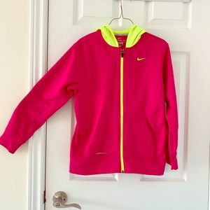 Nike - therma-fit pink and neon yelllow sweater